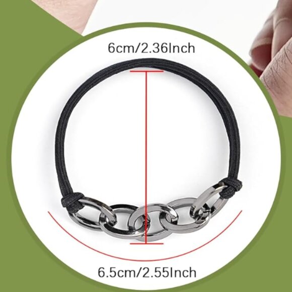 4-Pack Silver Tone Hair Ties - Picture 2 of 4